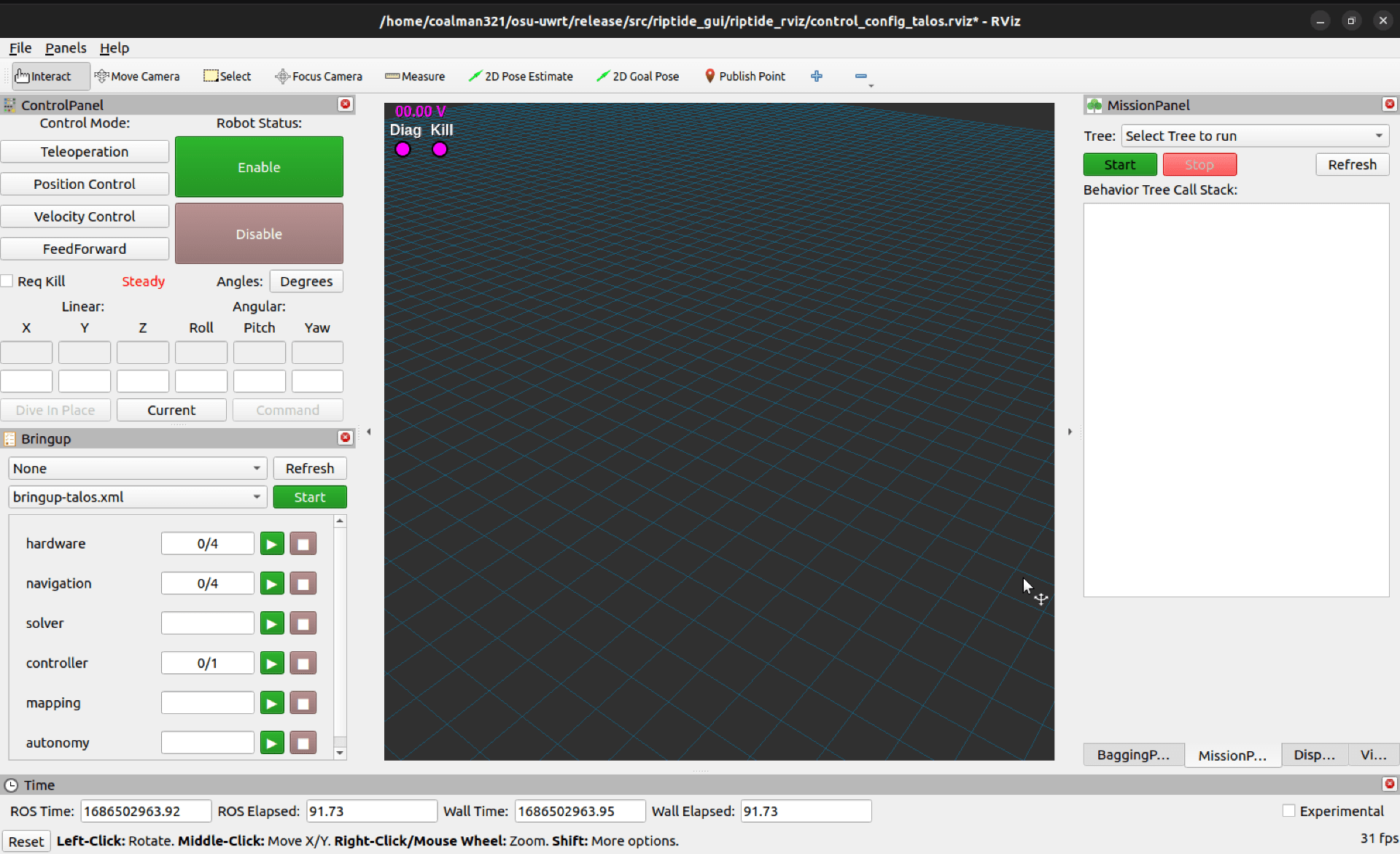Screenshot of Improved RVIZ Interface