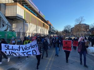 Protesters demand a $15 minimum wage and better working conditions